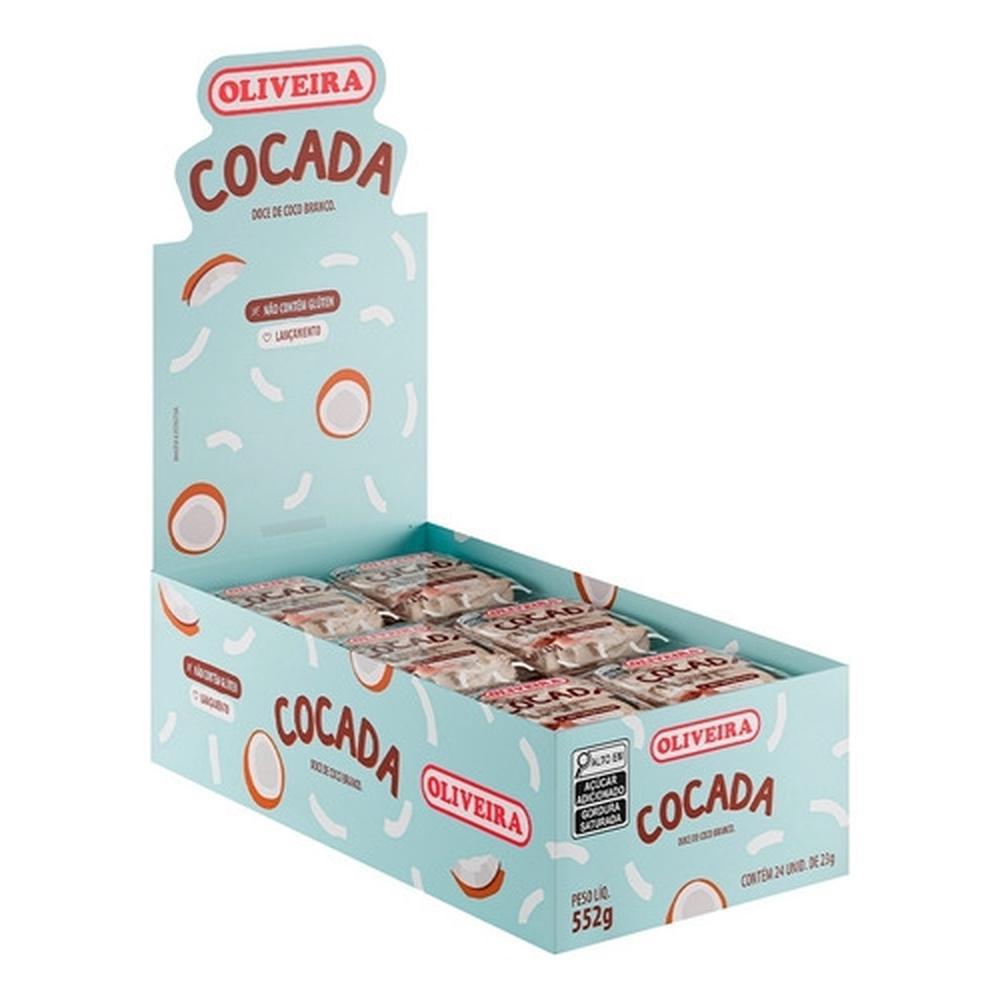 Cocada Branca Oliveira Display 24 X 23 G