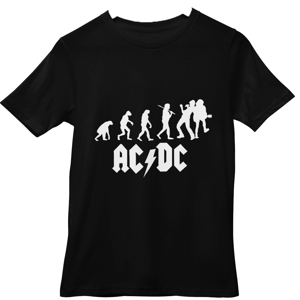 Camisa Camiseta Acdc Banda Rock Evolução INTERNATIONAL Dublan Evore Plus size