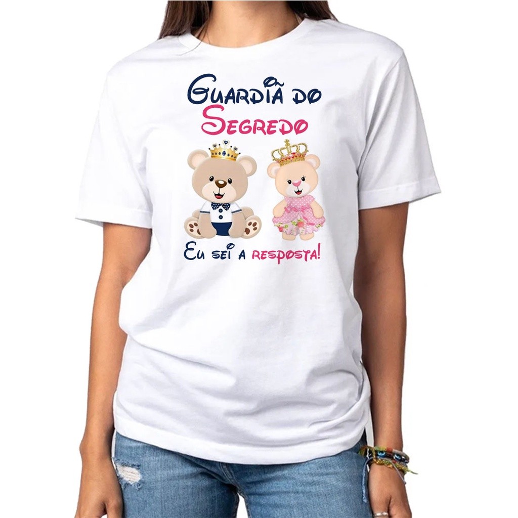 Camiseta Guardiã Do Segredo Chá Revelação Chá De Bebe 01
