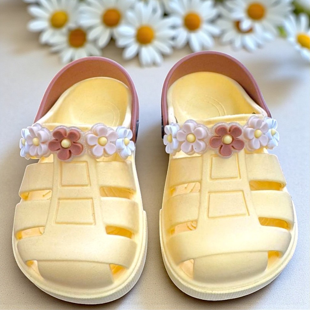 Sandalia SD Infantil Meninas Coloridas Flores Femininas Criança Lev Antiderrapante Confortável em Oferta na Shopee