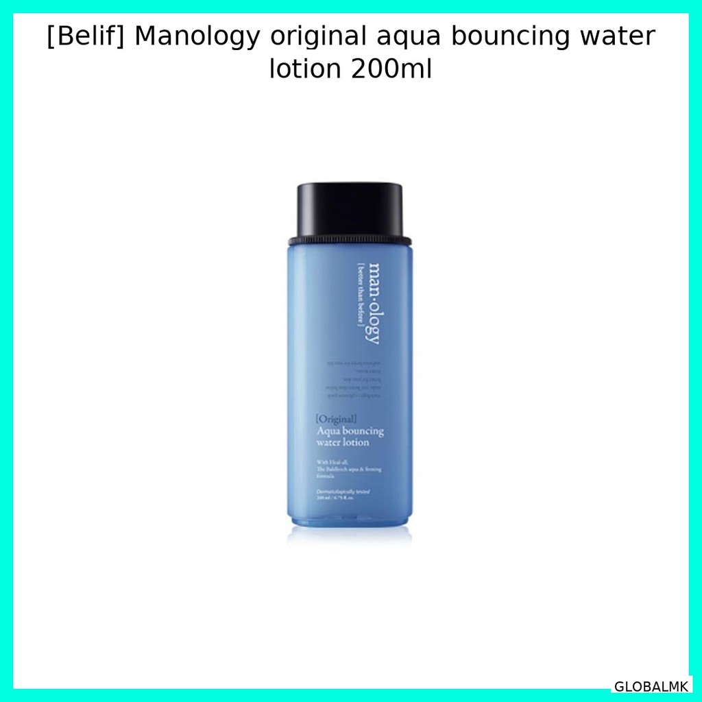 [Belif] Loção De Água Saltitante Aquática original Manology 200ml/Coreana/Fórmula Aqua Bouncing/100 % Genuína Da GLO