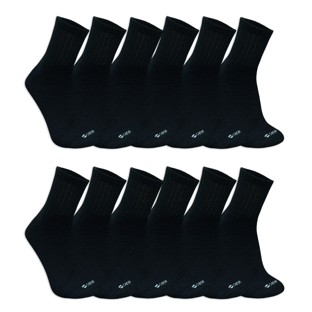 Kit 3/6/12 Pares Meia Cano Medio Grossa Atoalhada Masculina Feminina