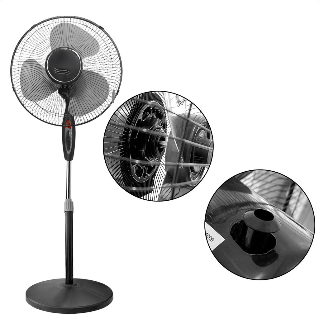 Ventilador De Coluna Torre Triplo 127v Altura Ajustavel 130cm Potente