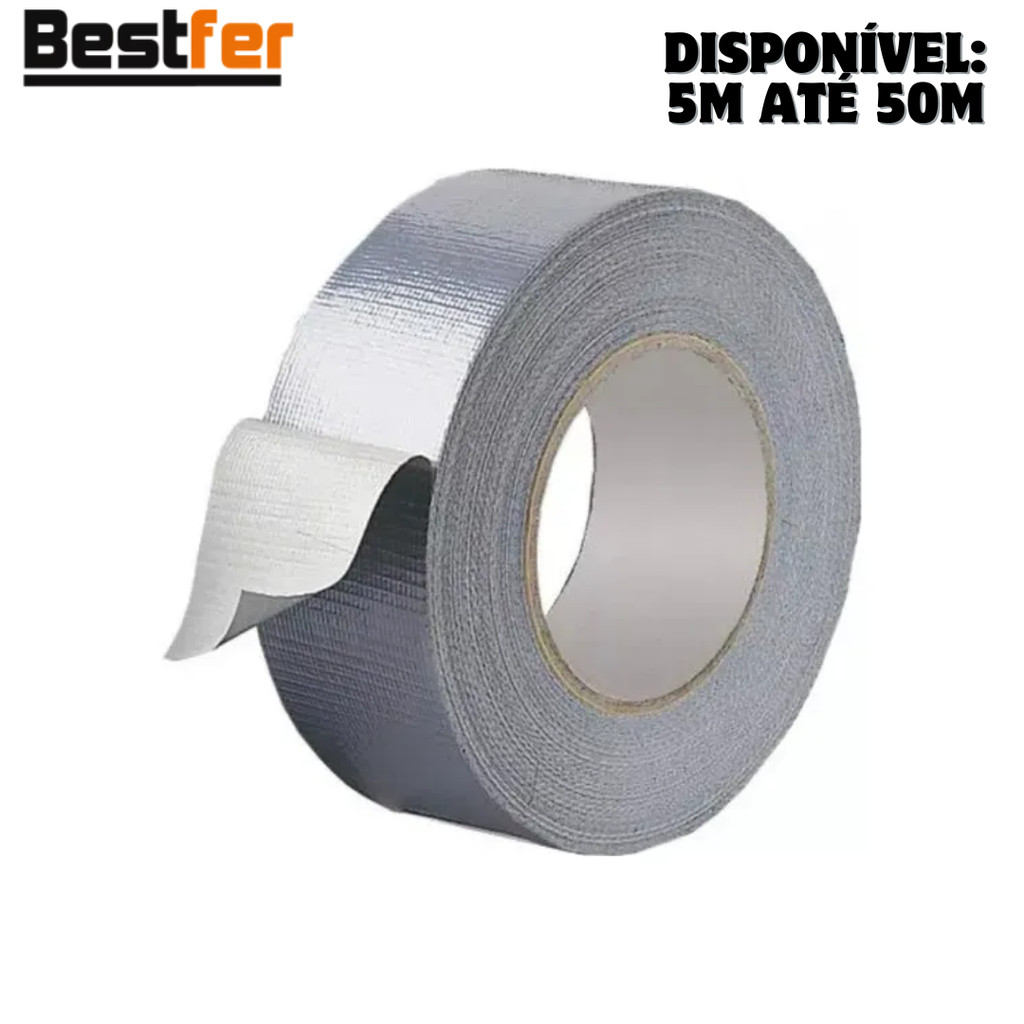 Fita Adesiva Silver tape 4,5cm disponível de 5 até 50 metros de comprimento