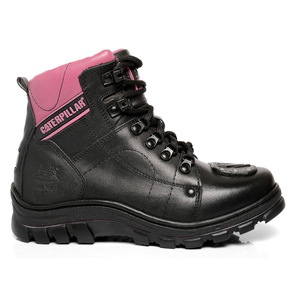 Bota Motociclista Coturno Cat Feminino Caterpillar Botinha Moto!