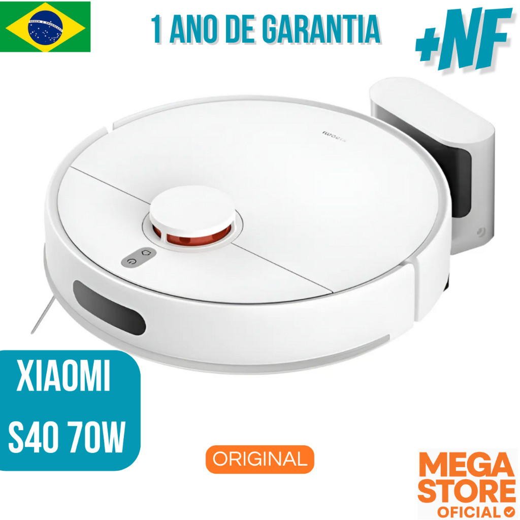 Robô Aspirador Xiaomi S40 | 10.000 PA 70W Bivolt | Laser LDS Original Lacrado Envio Todo Brasil + NF