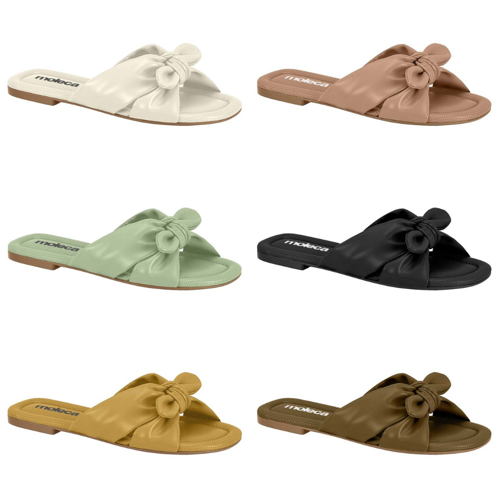 Tamanco Chinelo Feminino Moleca Laço Confortável
