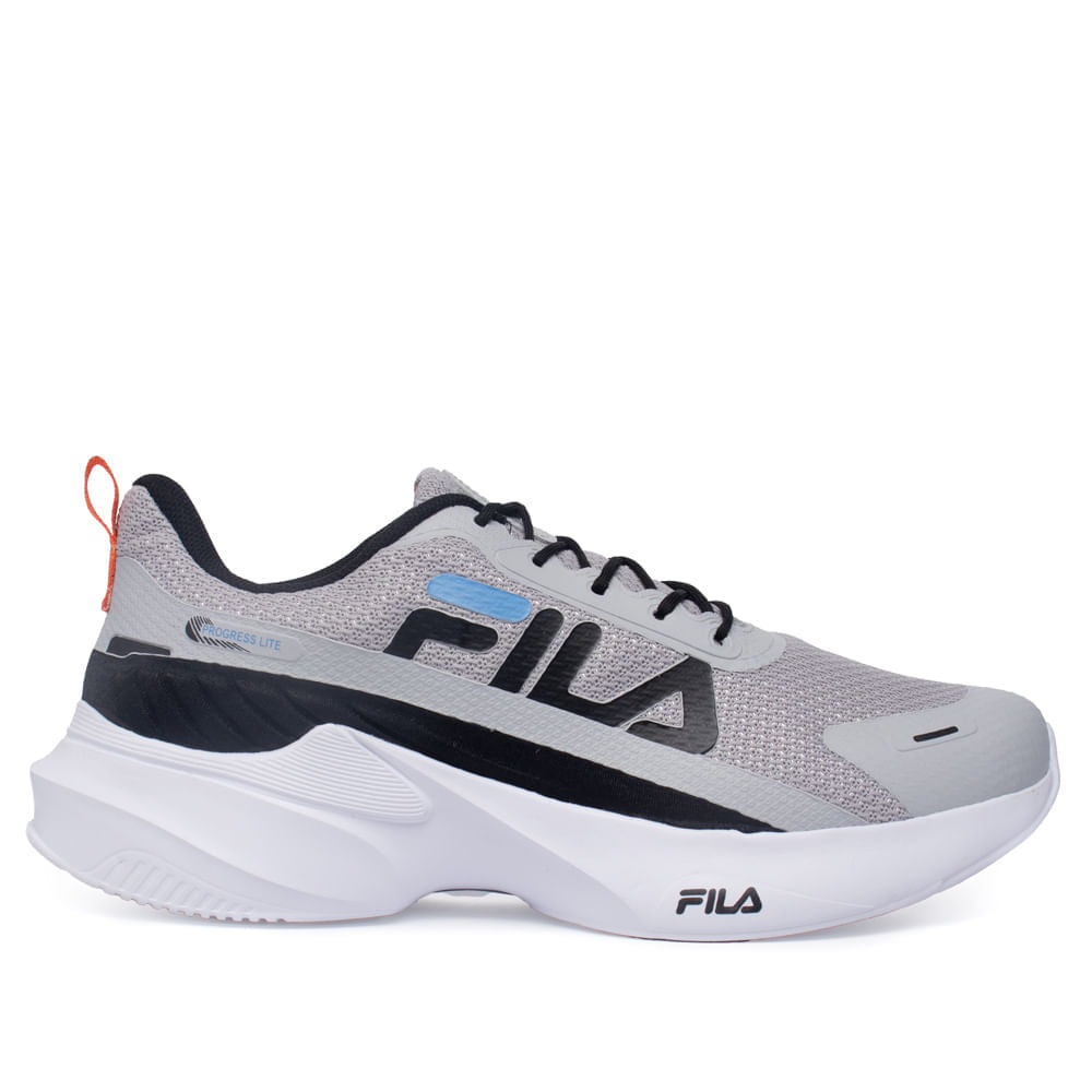 Tênis Masculino Fila Progress Lite Mesh Prata/Preto em Oferta na Shopee