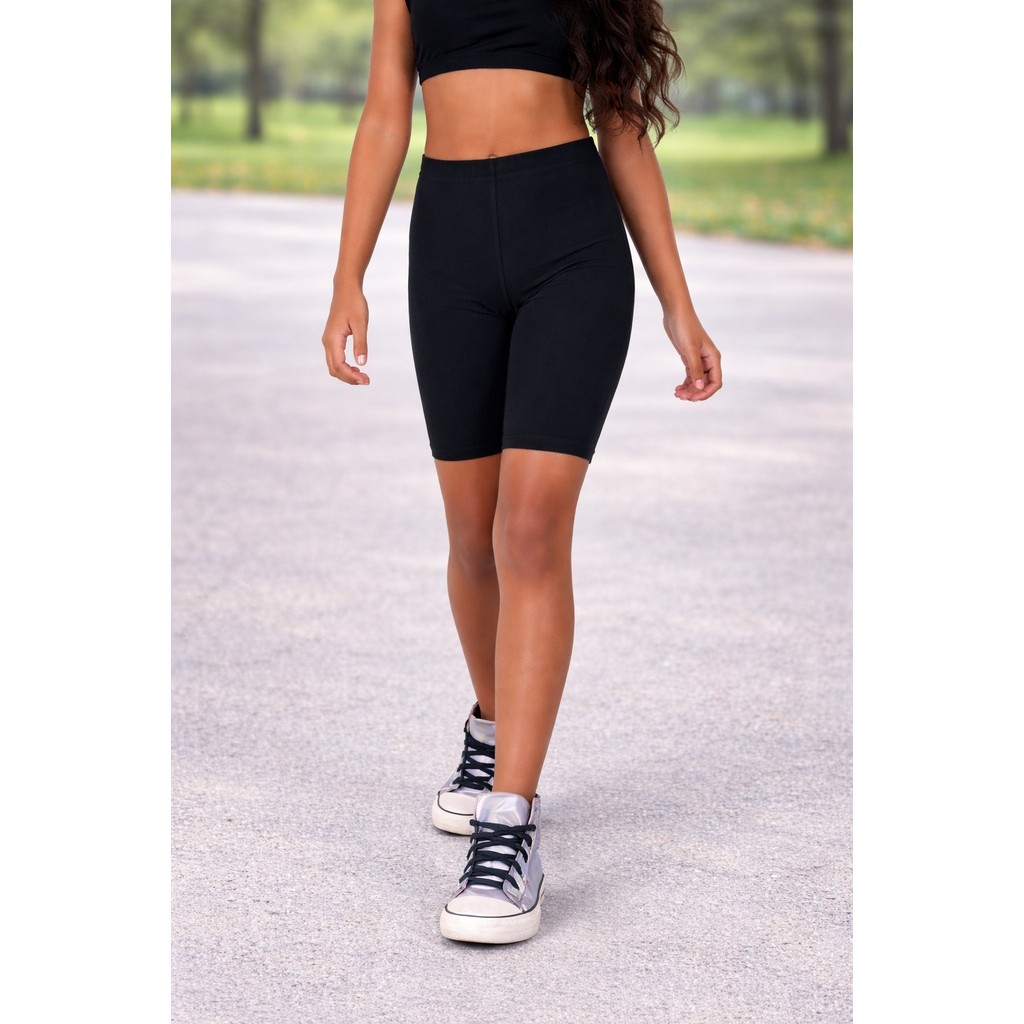 Shorts Infantil Brandili Menina Ciclista Preto