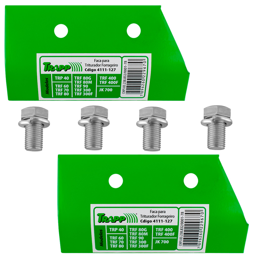 Facas Lâminas Com Parafusos Triturador TRF 60 70 80 80G 80M 90 300 300F 400 400F JK 700TRP 40