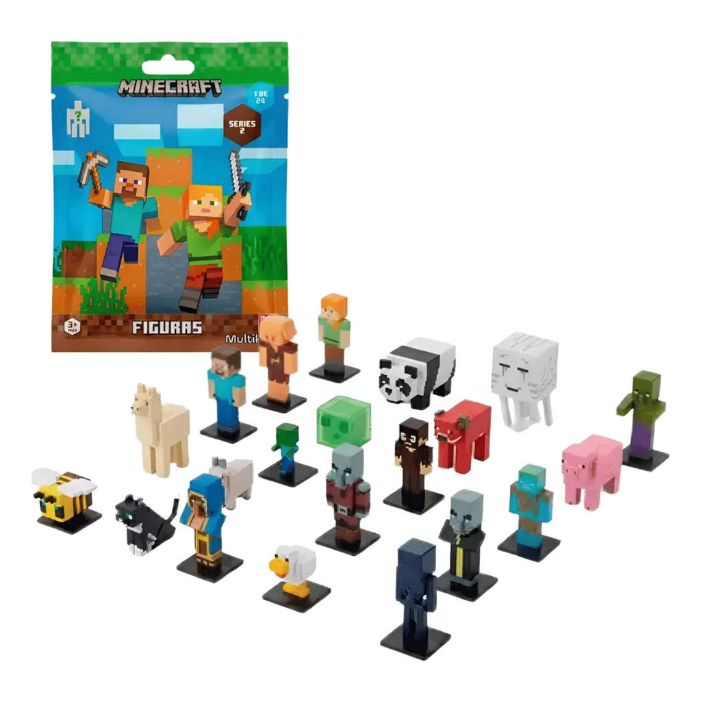 Minecraft Mini Figura Sortida e Unitária Série 2 Surpresa Multikids - BR2551 em Oferta na Shopee