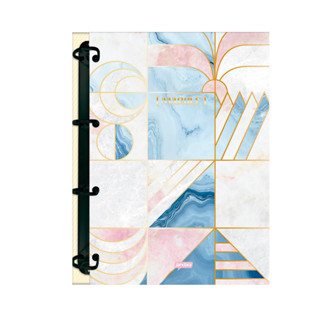 Caderno Argolado Colegial 80 Folhas 90g/m²-JANDAIA Capa:Marble em Oferta na Shopee