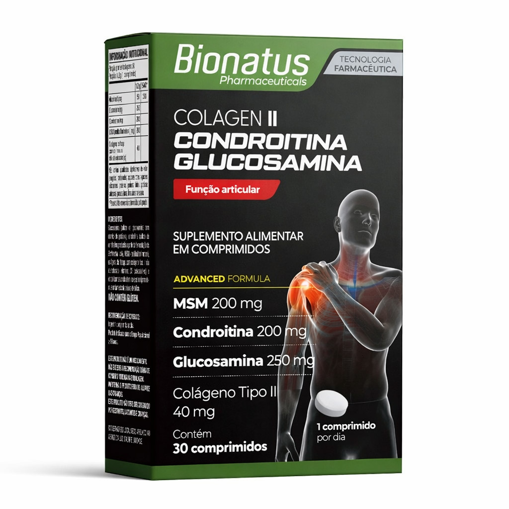Colagen II Condroitina + Glucosamina 30 Comprimidos | MSM + Vitamina D3