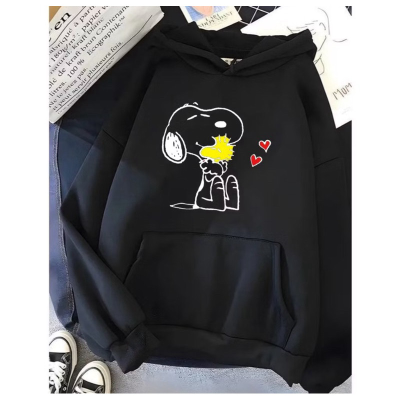 Moletom Canguru Unissex Snoopy Passarinho Agasalho Casaco Blusa De Frio Blusão Capote Flanelado