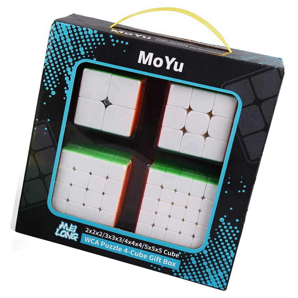 Box Kit Cubo Mágico Quadrado 4 Unidades Profissional MoYu