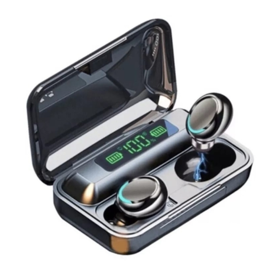 Fone De Ouvido Sem Fio F9-5 Display Led Power Bank Audio Premium