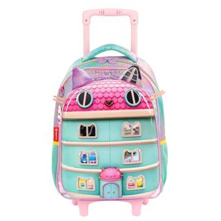 Mochila Rodinha 22L A Casa Mágica de Gabby Party Sestini em Oferta na Shopee