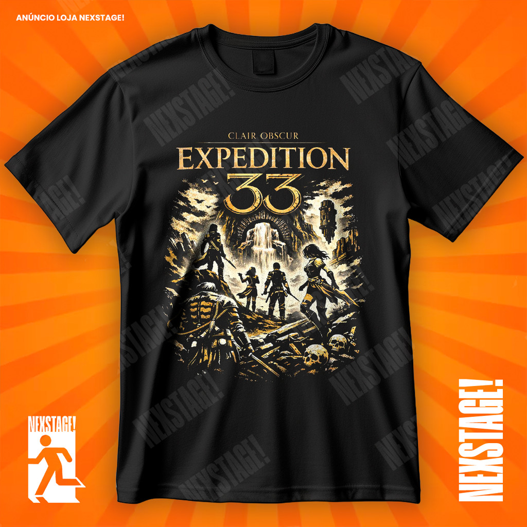 Camiseta Clair Obscur Expedition 33 Blusa De Jogo Style Geek Camisa 100% Algodão Adulto Plus Size Infantil