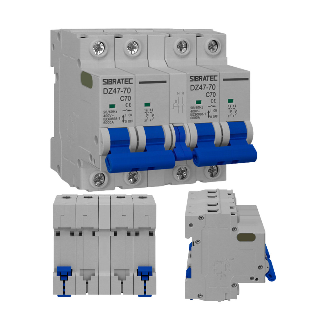 Chave de Transferência Manual 70A Bipolar Rede/Gerador Comutadora DIN