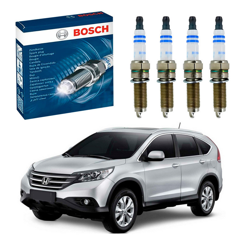 Jogo 4 Velas Ignição Bosch Crv 2.0 Gasolina 2012 A 2013