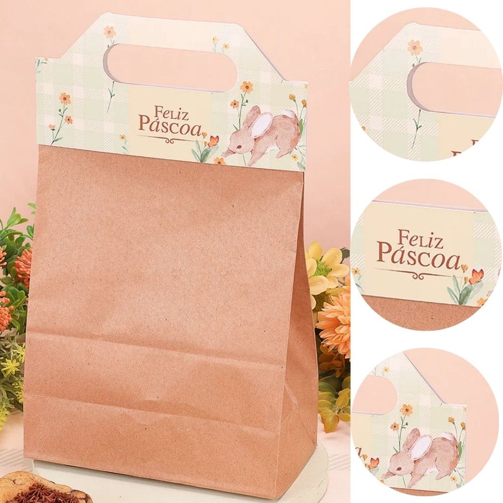 10 ALÇA PARA SACO DELIVERY 21X9CM FLORIR 5756 ( PASCOA JANGO 2026 ) em Oferta na Shopee