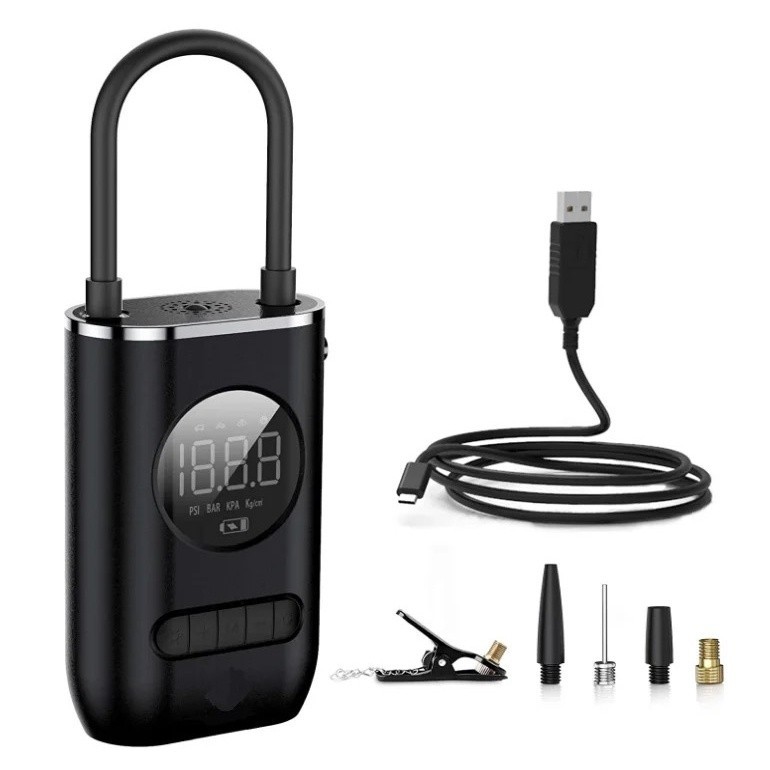 Calibrador Compressor Pneu Digital/Carro/Moto Bike Sem Fio