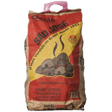Carvão Vegetal São José 4KG em Oferta na Shopee