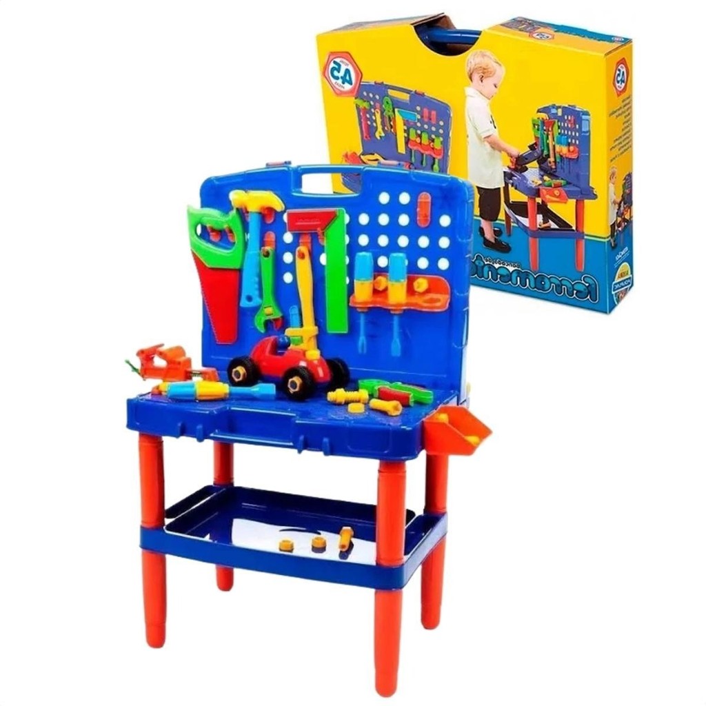 Bancada Maleta Ferramenta Brinquedo Menino Infantil Didático