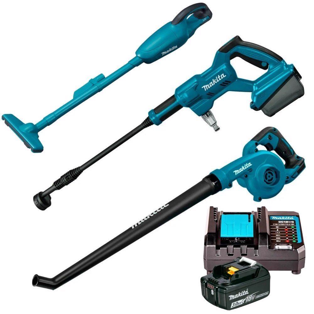 Lavadora de Alta Pressão 150L/h Aspirador DCL180Z Soprador DUB186Z com Bateria e Carregador MAKITA em Oferta na Shopee