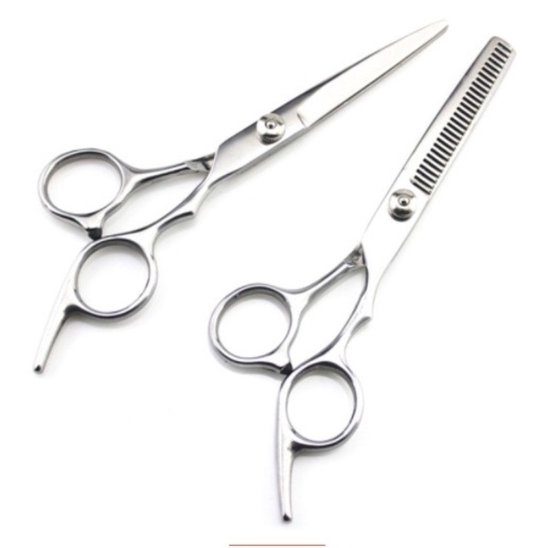 Tesoura para cortar cabelo fio a laser e desbastadora para barbeador e cabelereiro - salão em Oferta na Shopee