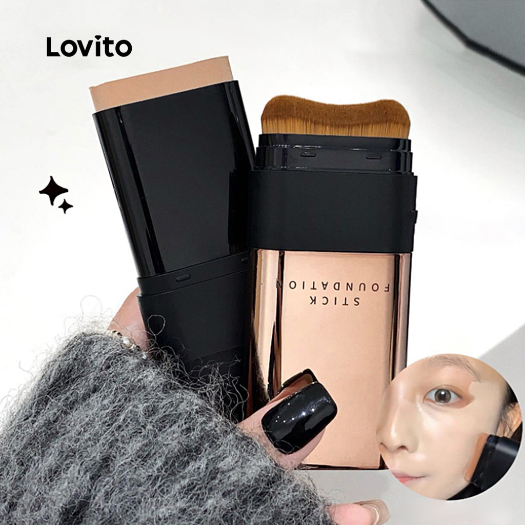 Lovito Base Casual Lisa De Longa Duração Em Bastão Corretivo Hidratante Retoque Base De Maquiagem Para Mulheres LCS09060 em Oferta na Shopee