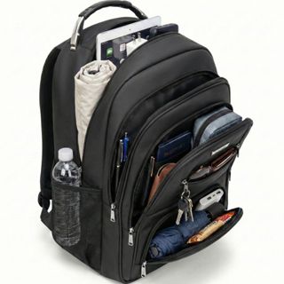 Mochila Masculina Reforçada Preta com Alça de Aço para Trabalho em Oferta na Shopee