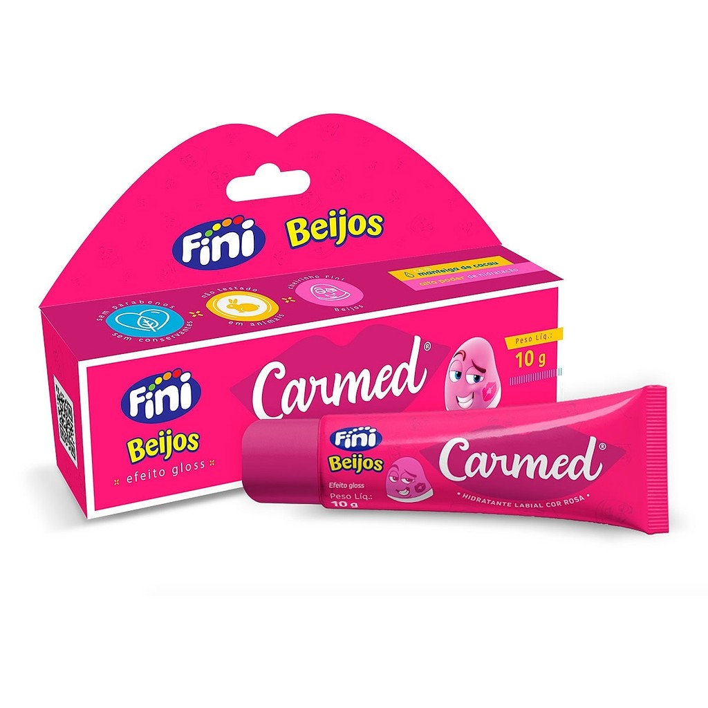 Imagem Hidratante Labial Carmed Fini Beijos com Cor Efeito Gloss 10g