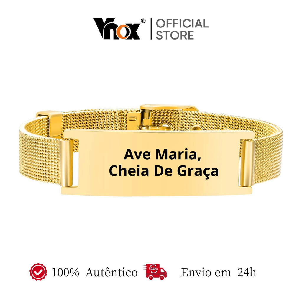 Pulseira De Oração Católica Vnox Ave Maria Para Presente Ideal Unissex , Proteção Religiosa E Fé