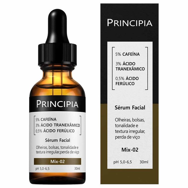 Sérum Mix-02: 5% Cafeína + 3% Tranexâmico + Ferúlico
