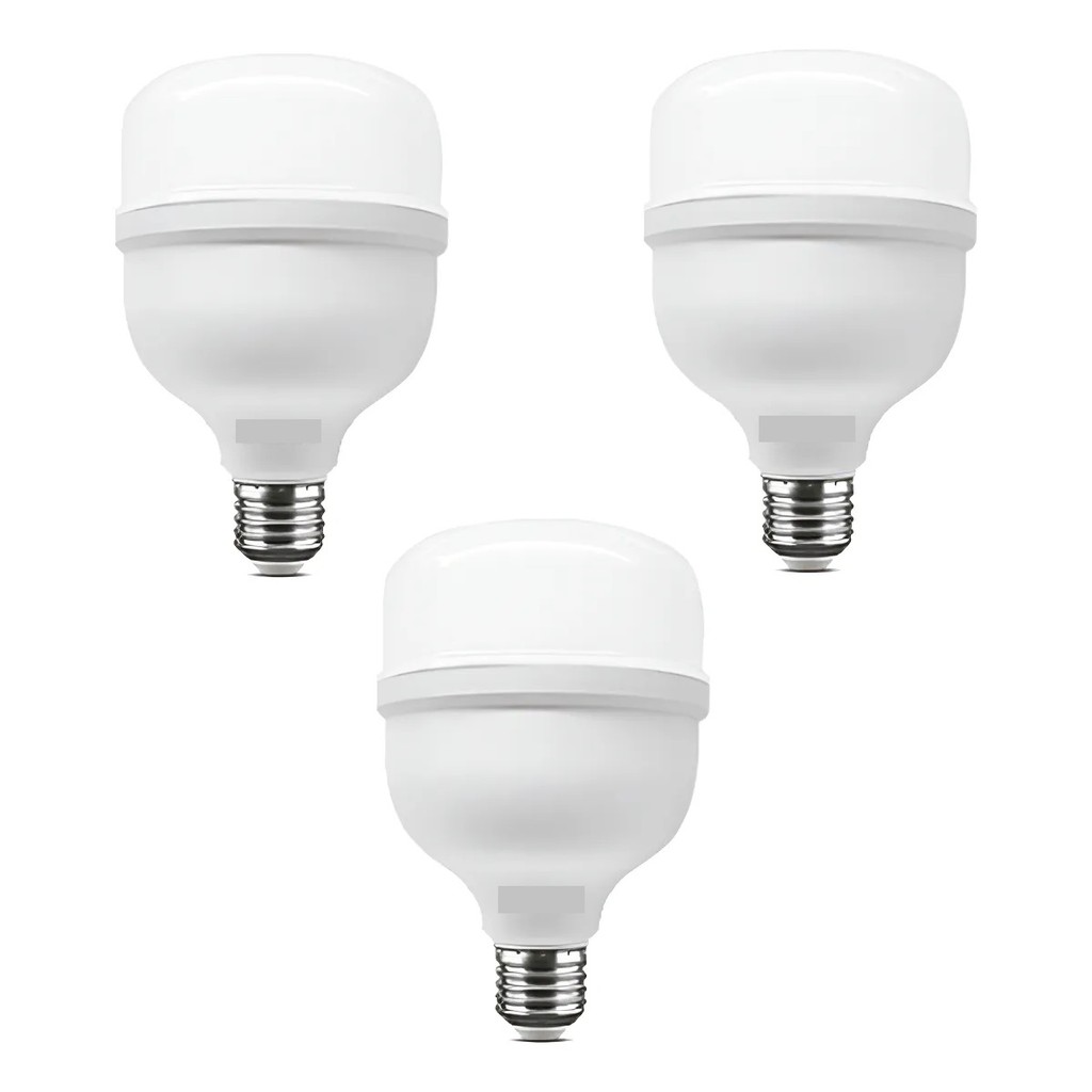 Kit 3 Lâmpada Led 20w Alta Potência Bulbo Soquete E27 Bivolt 127/220v Branco-frio
