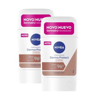 Kit 2 Desodorante Nivea Stick Derma Protect Clinical 58g em Oferta na Shopee