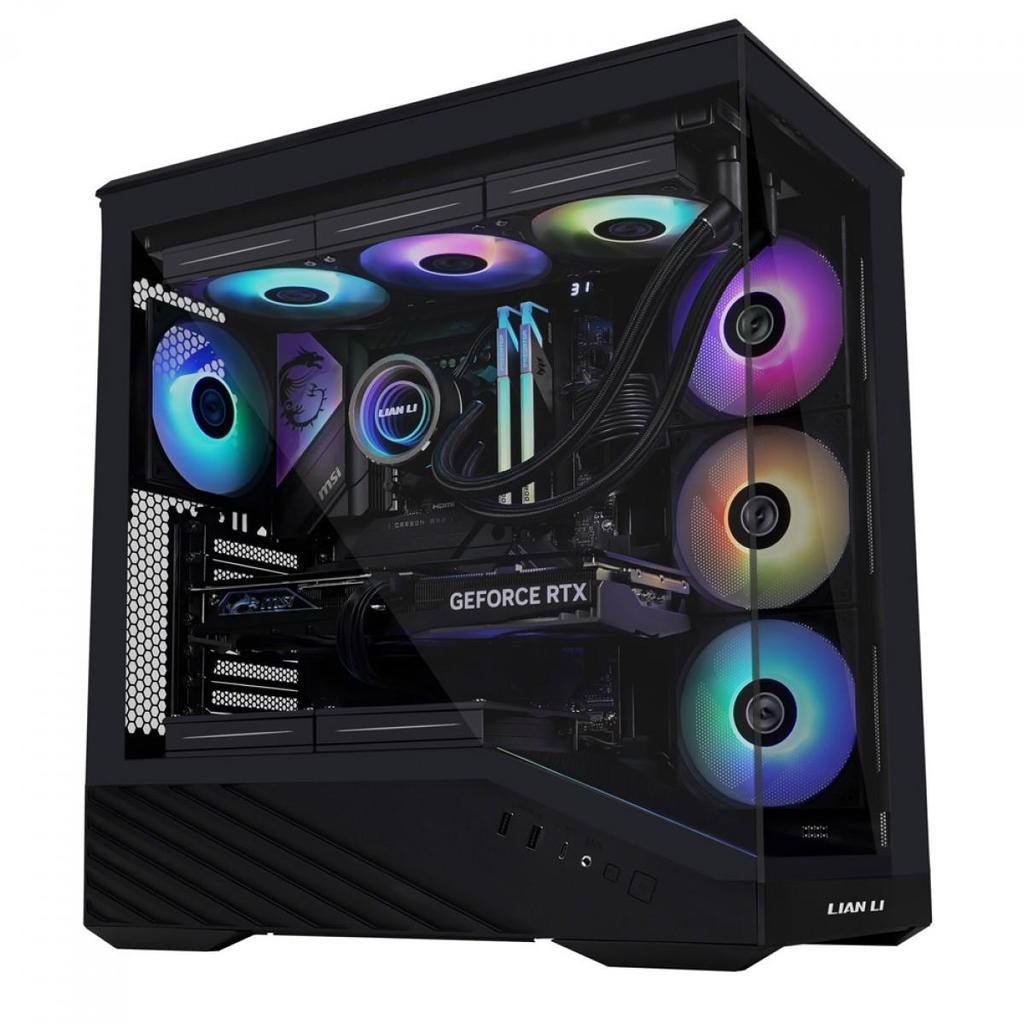 Gabinete Gamer Lian Li Vector V100, RGB, Mid Tower, Vidro Temperado, E-ATX, Sem Fonte, Black, V100X em Oferta na Shopee