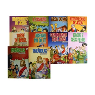 Coleção Bíblia em Quadrinhos | 10 Histórias Sortidas em Oferta na Shopee