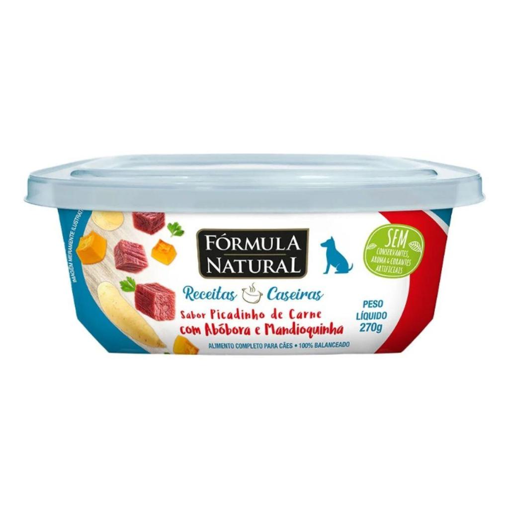 Ração Úmida Fórmula Natural Receitas Caseiras Picadinho de Carne com Abóbora e Mandioquinha para Cães em Oferta na Shopee