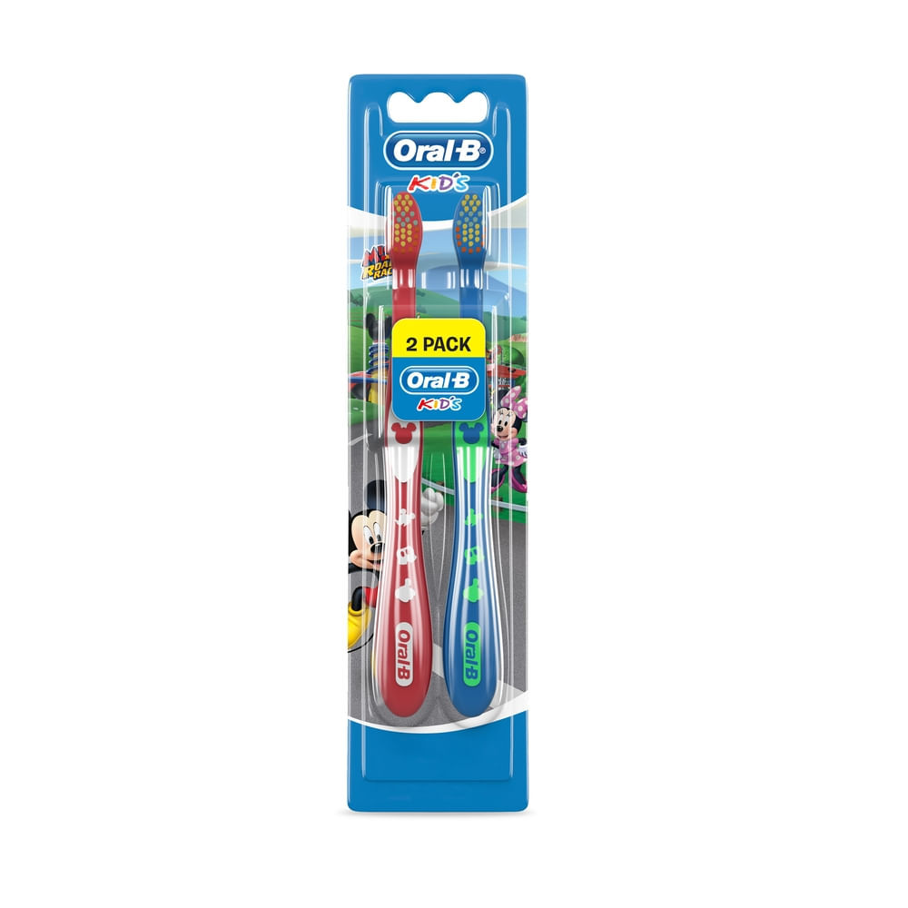 Escova Dental Oral B Kids Disney Mickey Cores Sortidas com 2 Unidades em Oferta na Shopee