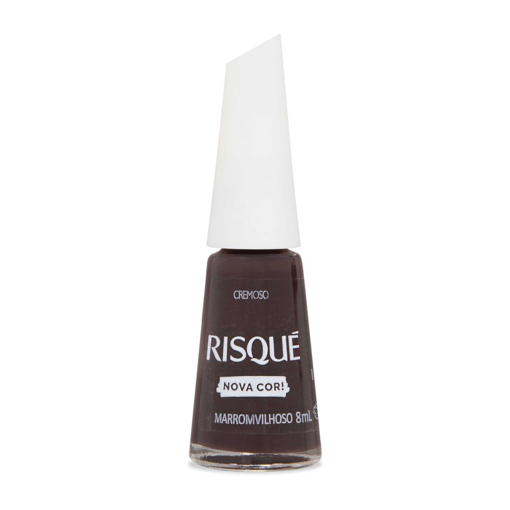 Esmalte Marrom Risqué Marromvilhoso Cremoso com 8ml em Oferta na Shopee