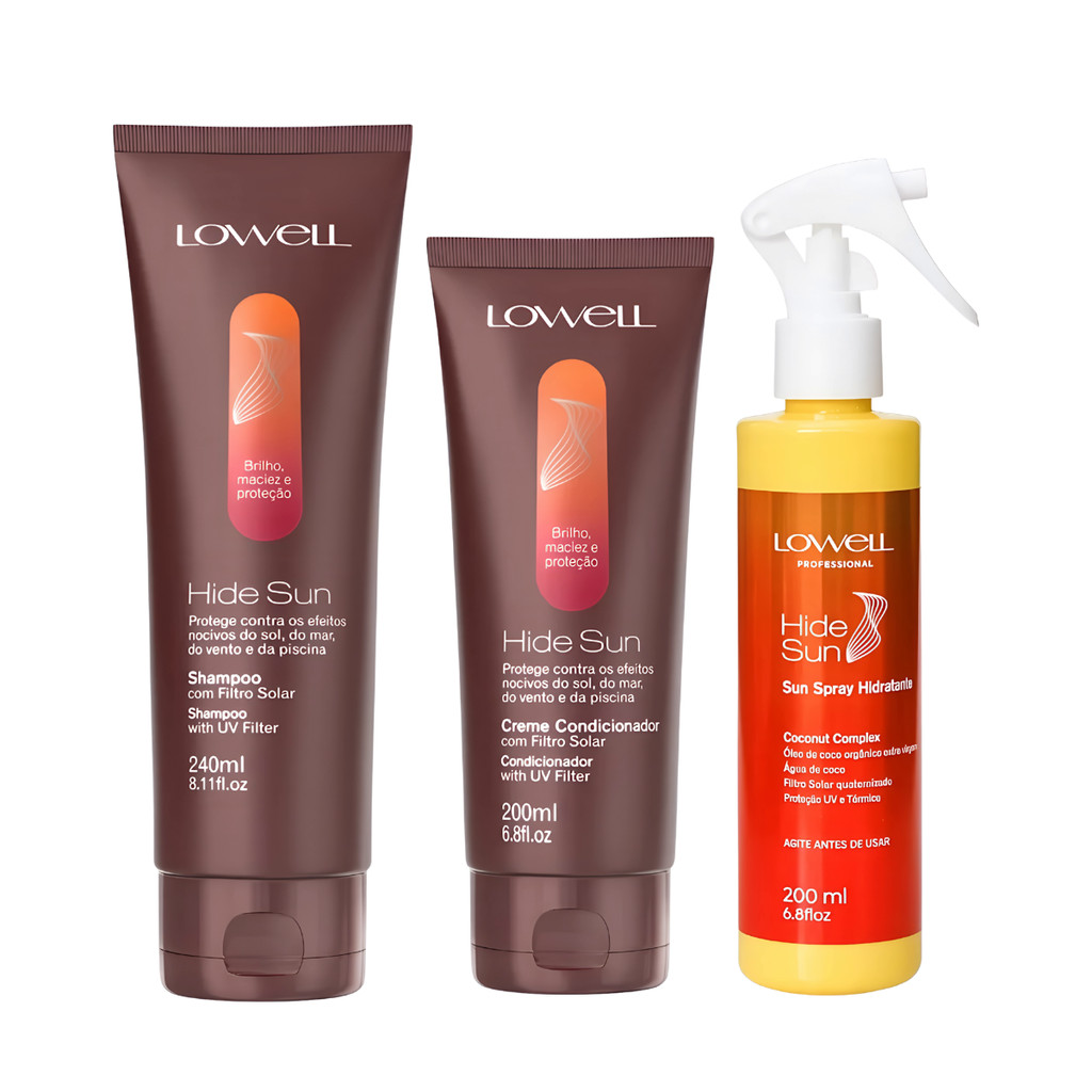 Kit Hide Sun Shampoo + Condicionador + Sun Spray Lowell