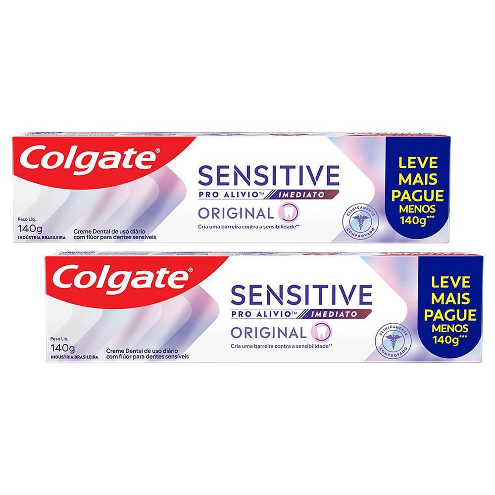 Kit 2 Cremes Dentais Colgate Sensitive Pro Alívio Imediato 140g