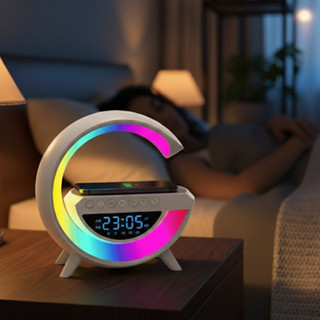 Caixa de Som Inteligente G-Speaker com Relógio Luminária LED Bluetooth Novete em Oferta na Shopee