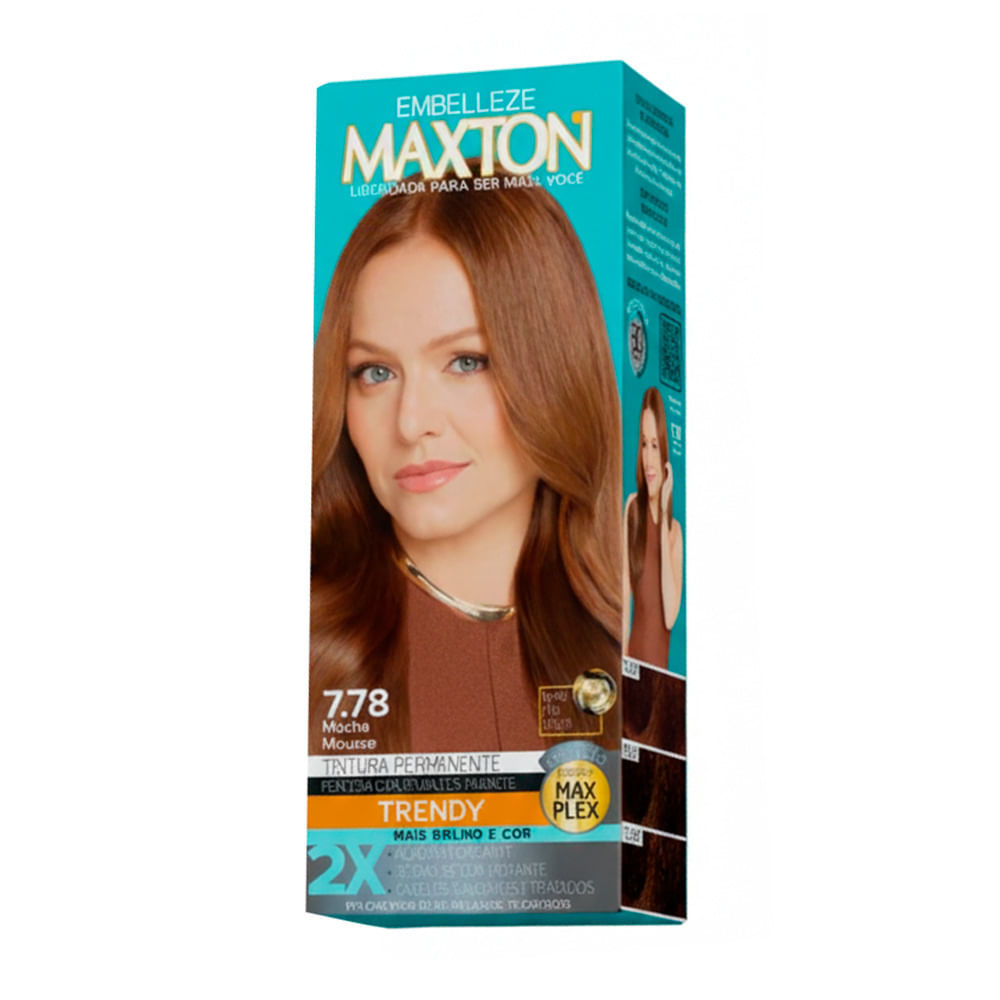 Tintura Permanente Maxton Trendy Cor Mocha Mourse 7.78