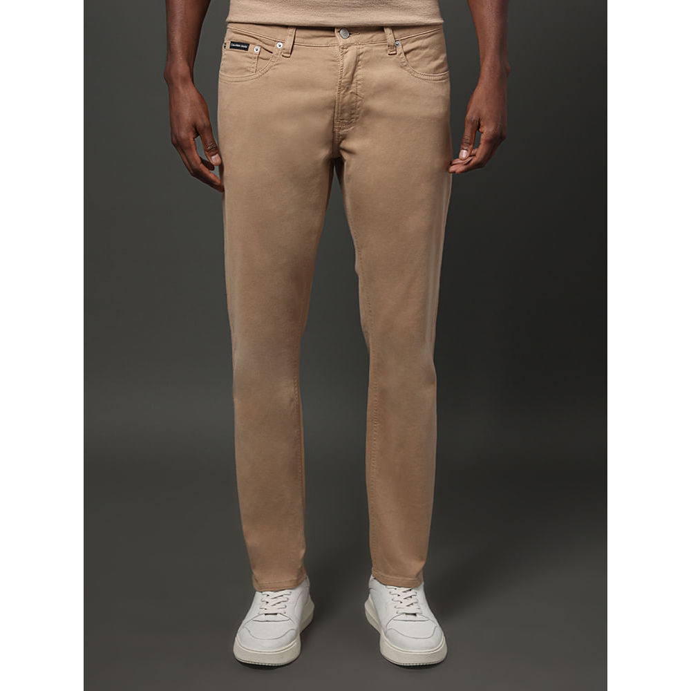 Calça Masculina Color Slim Moletom Calvin Klein Jeans - Caqui Medio