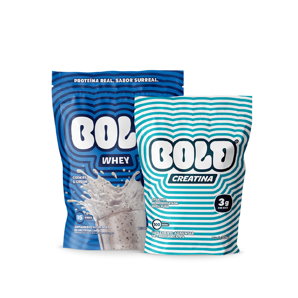 Bold Whey Protein 450g + Creatina 300g Combo Cookies