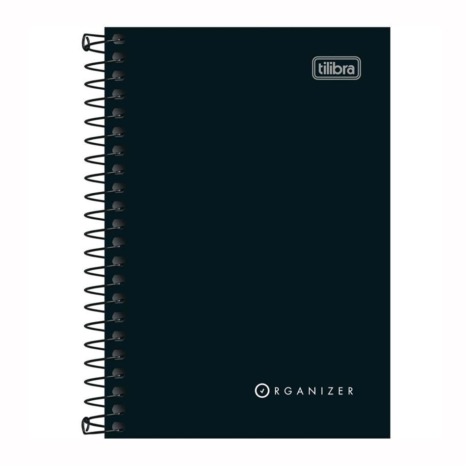 Caderneta espiral capa flexível 1/8 160 folhas Organizer Tilibra em Oferta na Shopee
