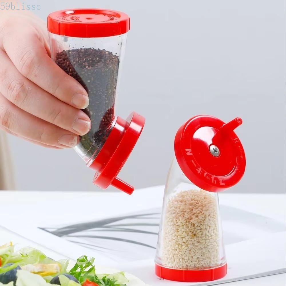 Moedor Manual De Gergelim BLISSC , Com Dispensador De Plástico Tampa À Prova De Umidade , De Especiarias Giratório Mão